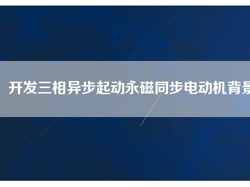 開發(fā)三相異步起動永磁同步電動機(jī)背景