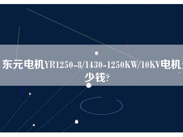 東元電機YR1250-8/1430-1250KW/10KV電機多少錢?