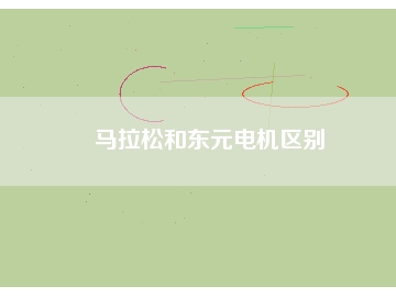 馬拉松和東元電機區別