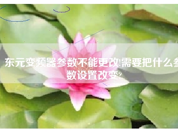 東元變頻器參數不能更改!需要把什么參數設置改變?