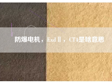 防爆電機，ExdⅡ，CT4是啥意思