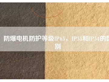 防爆電機防護等級IP65，IP55和IP54的區別