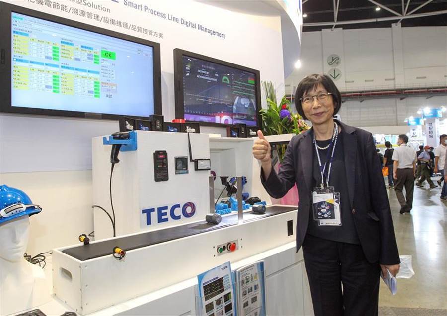 東元集團參加19日登場的臺北國際自動化工業展,主推智慧工廠,協助傳動工廠智慧化。圖為東元集團董事長邱純枝。(圖/東元提供)
