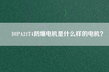 DIPA21T4防爆電機是什么樣的電機?